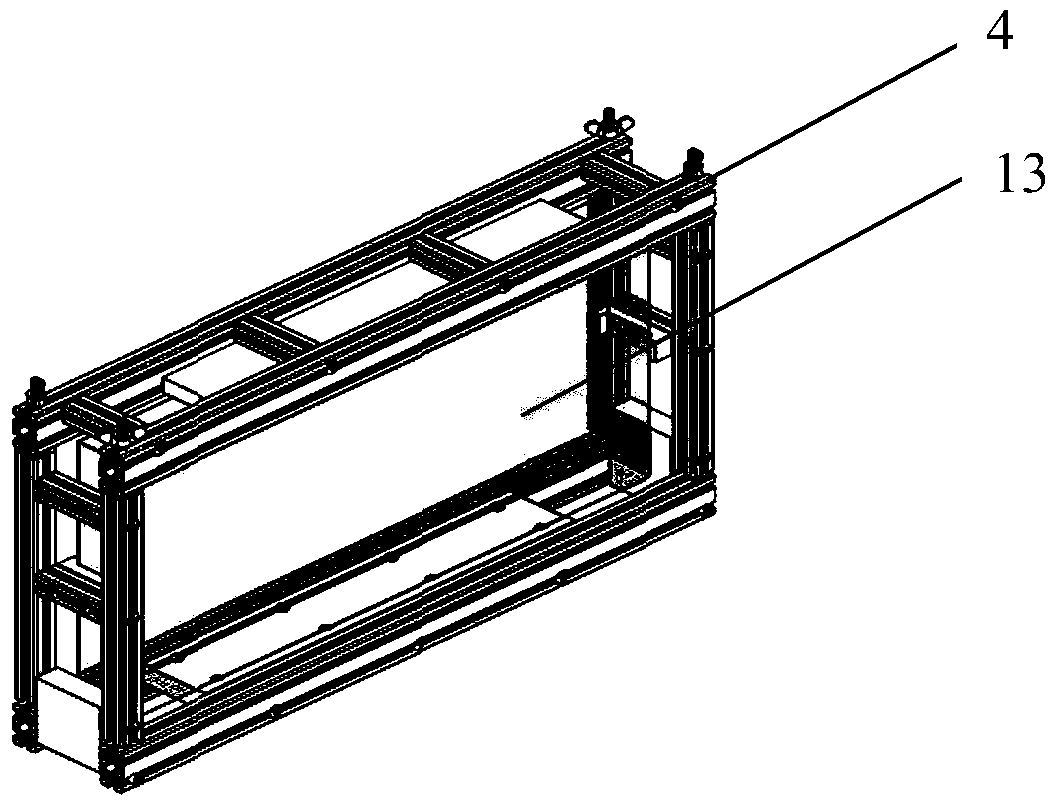 Shape-preserving acid-cleaning device for large-caliber planar element and cleaning method