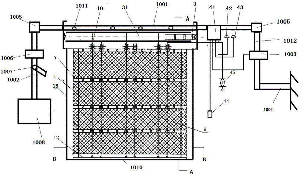 A double curtain automatic fire shutter