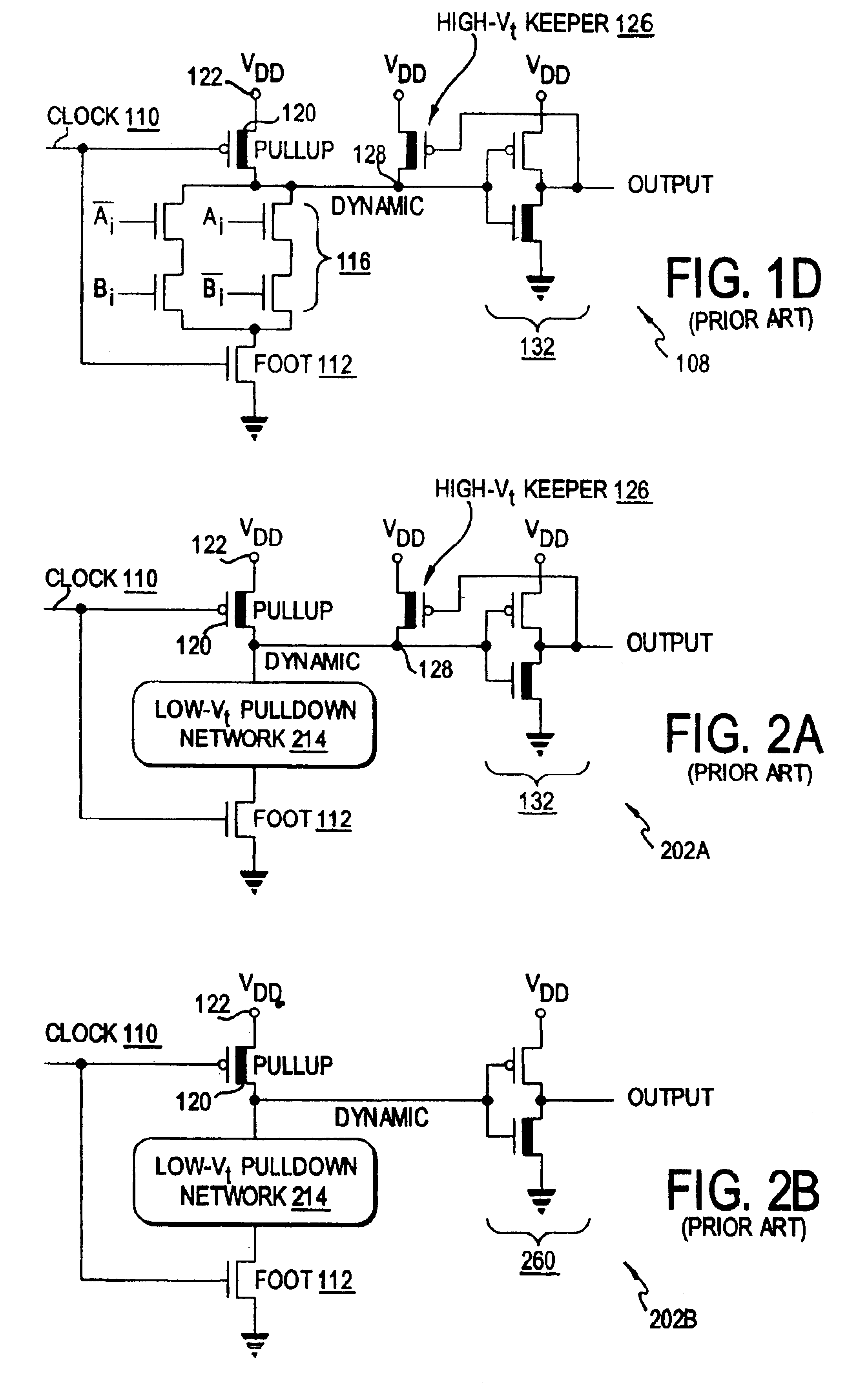 Dual threshold voltage and low swing domino logic circuits