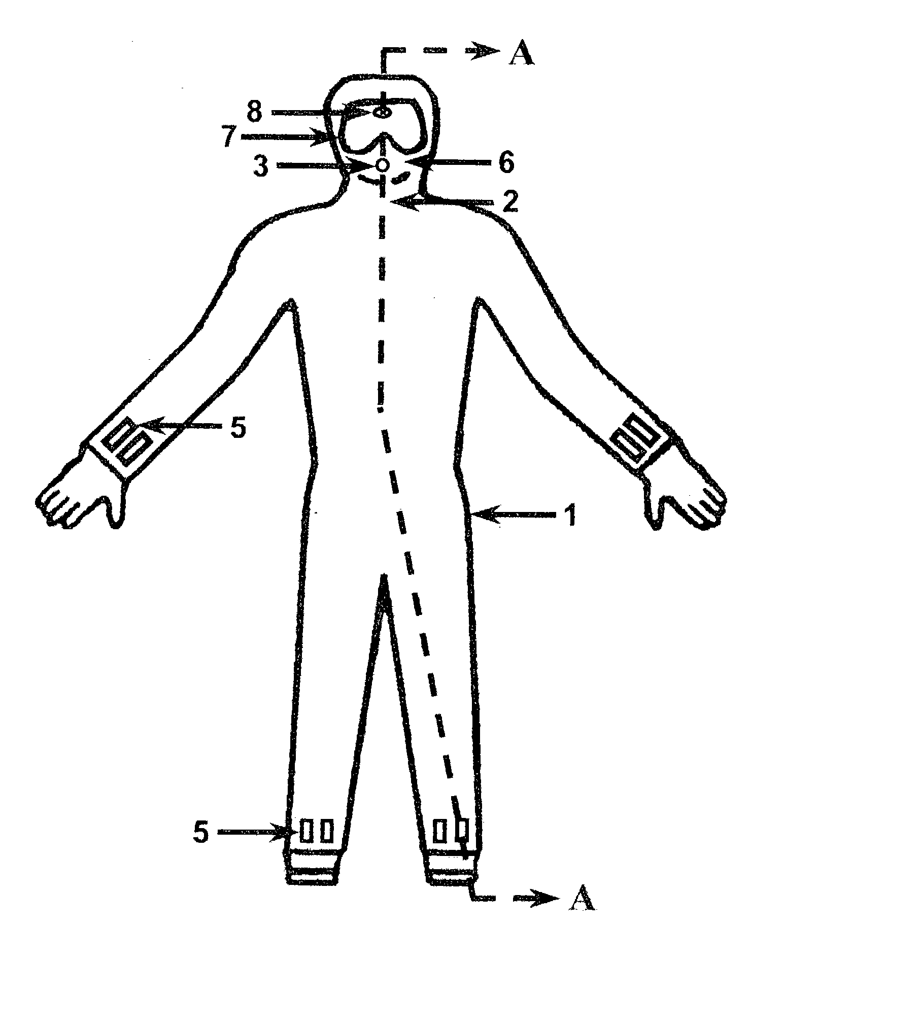 Ventilated, breathing-powered protection suit