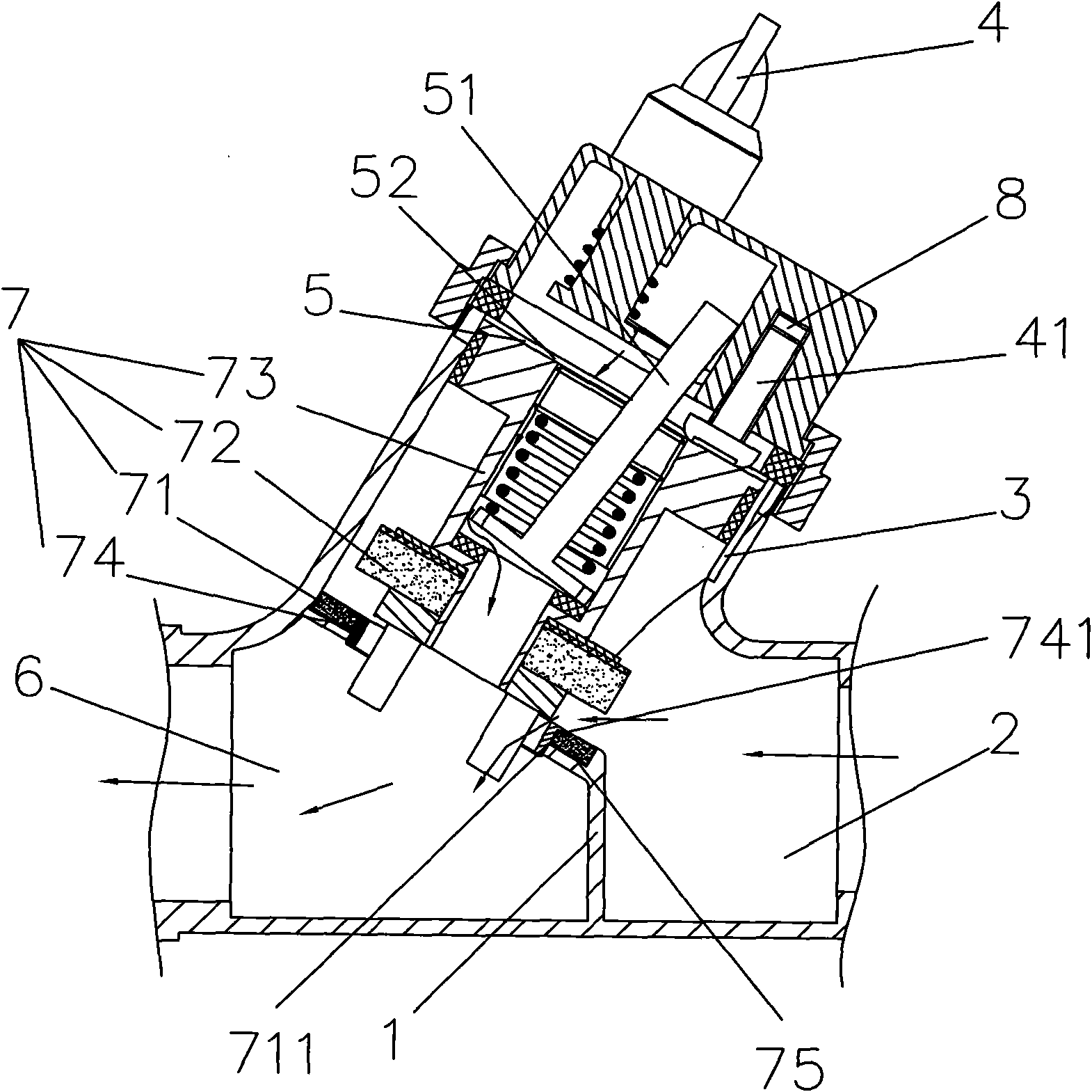 Improved on-off device for time-delay self-closing urinal flushing valve