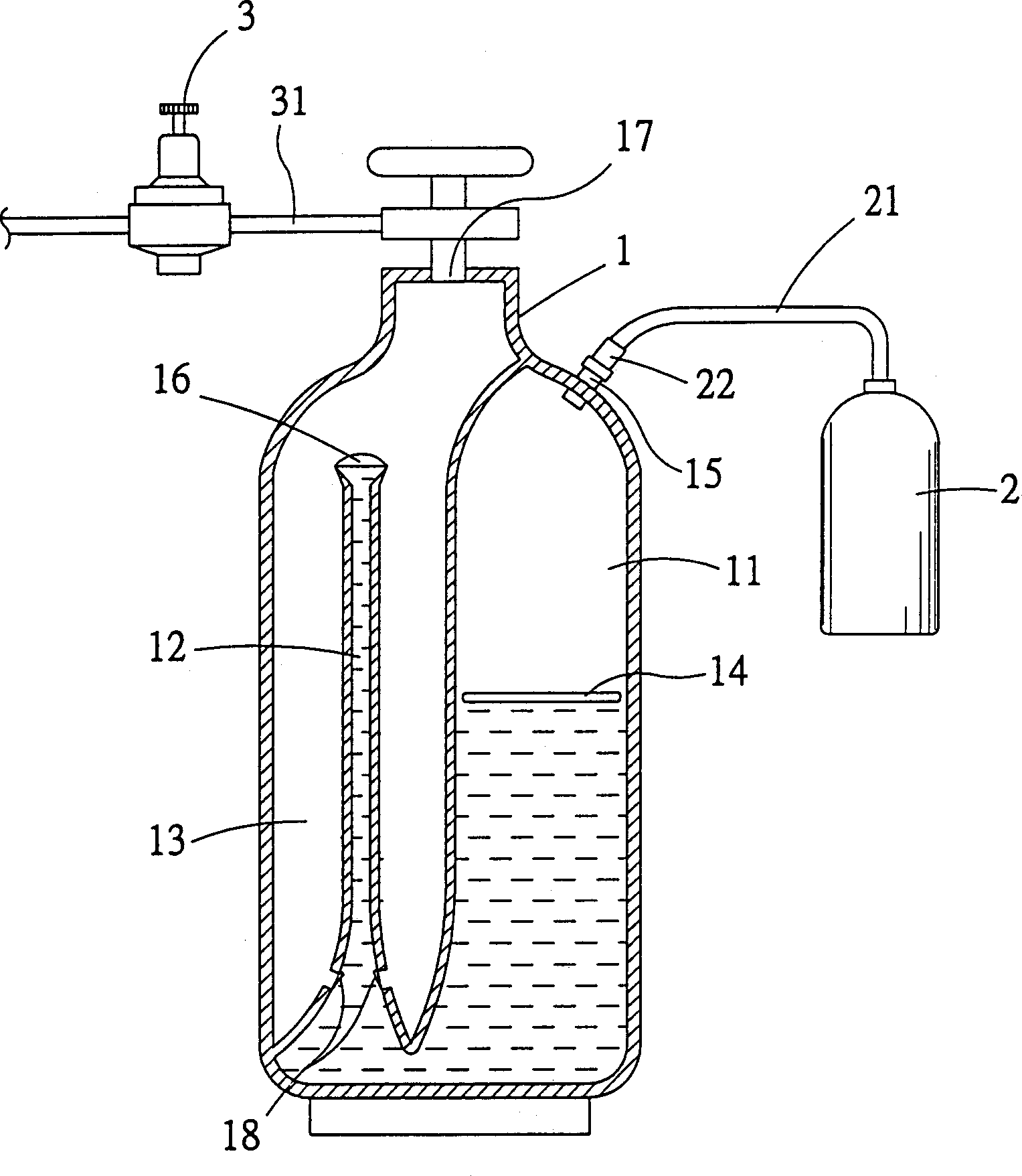 Gas supplying device