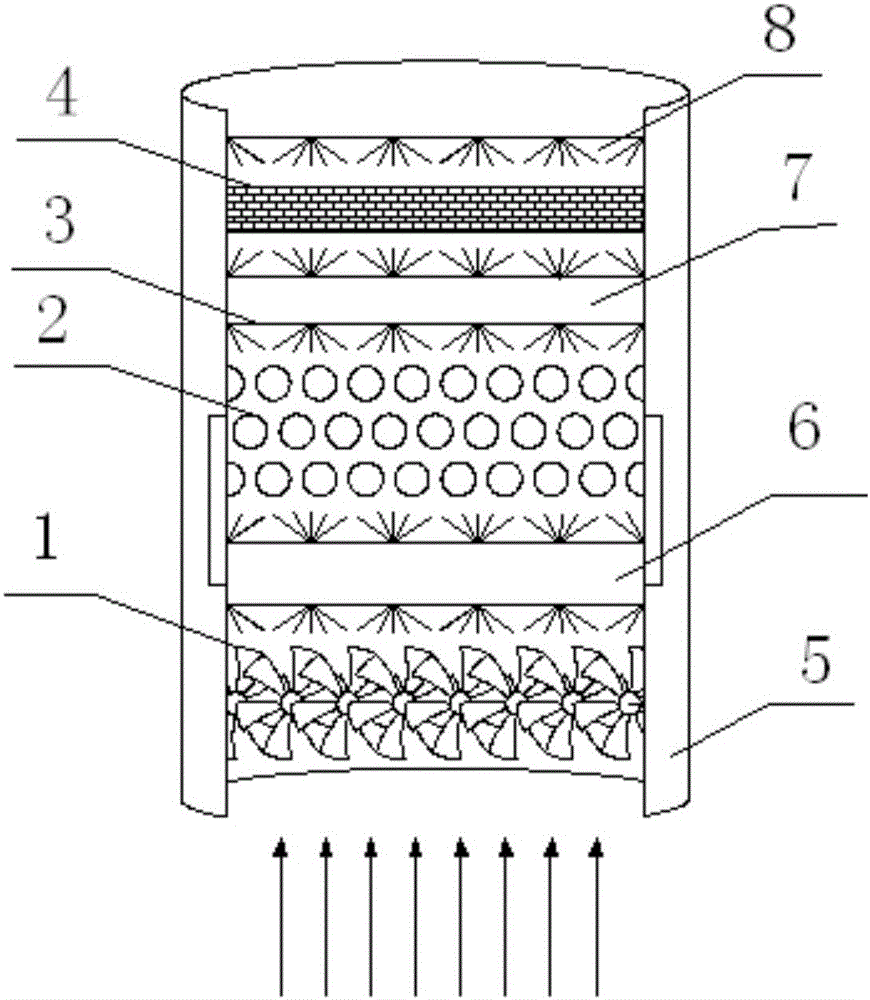 Windmill-tubular condensing-type demister and demisting method thereof