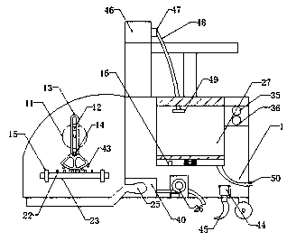 A road garbage cleaning and collecting device