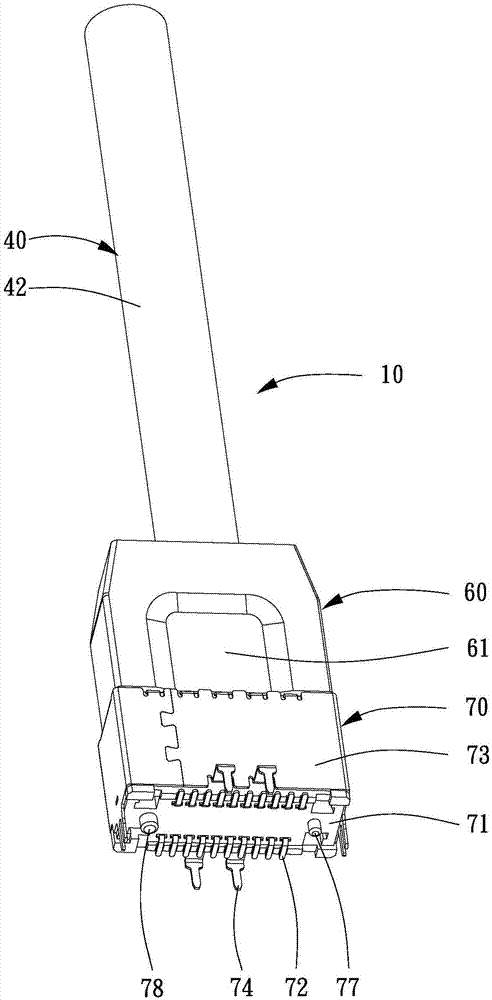 Internal Type-C connector assembly and male connector thereof