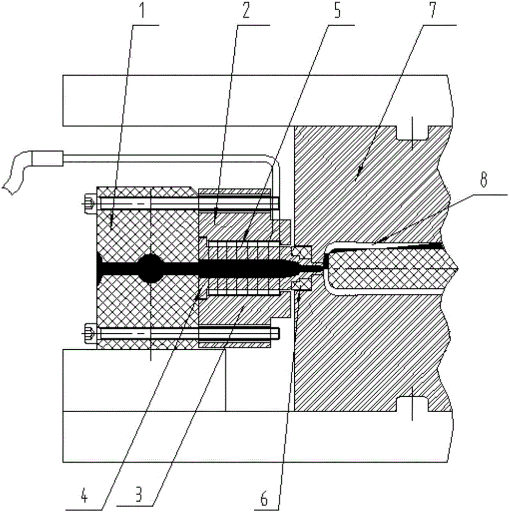 Nozzle structure for injection blowing