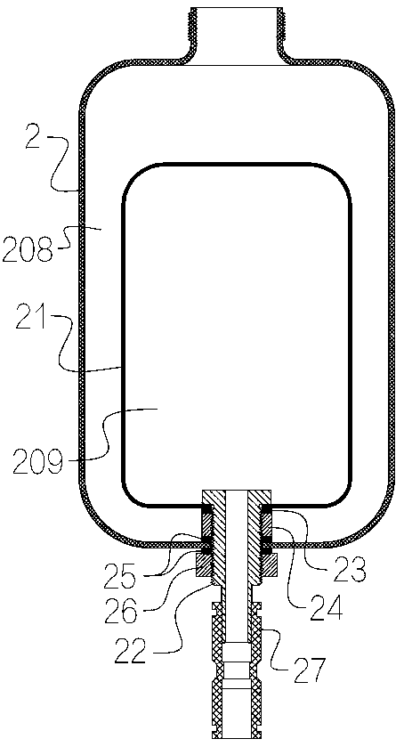 Toy water gun with two-port water storage tank