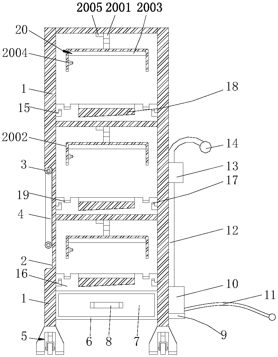 Intelligent agricultural soilless culture device