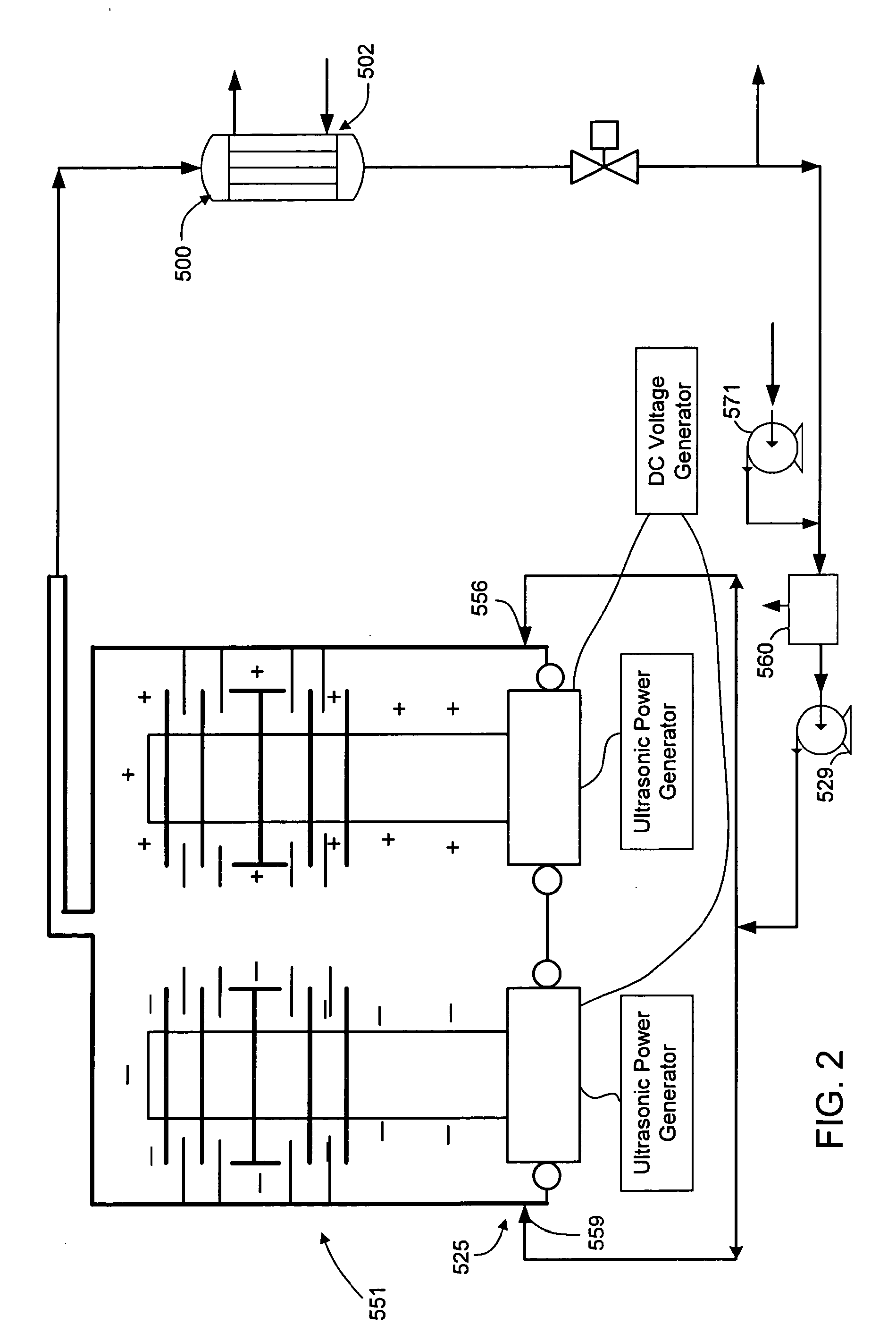 Ultrasonic treatment chamber for treating hydrogen isotopes