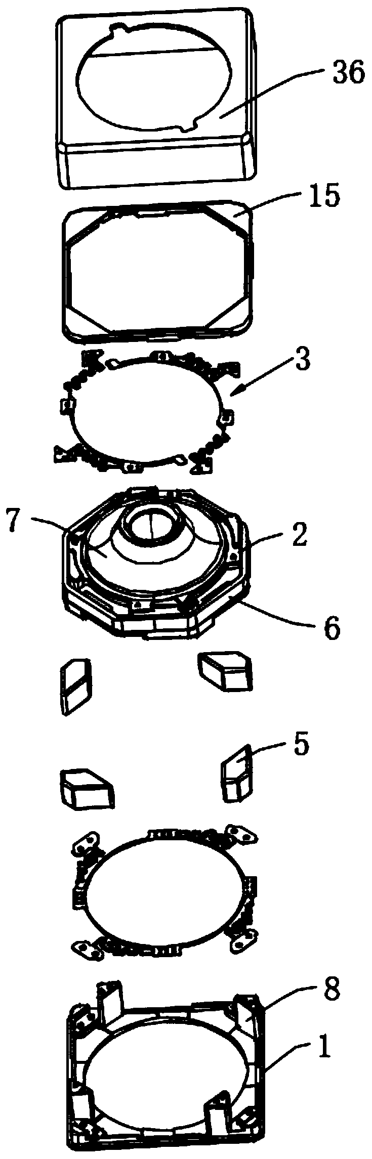 Coil and spring connecting structure, voice coil motor, photographic device and electronic product