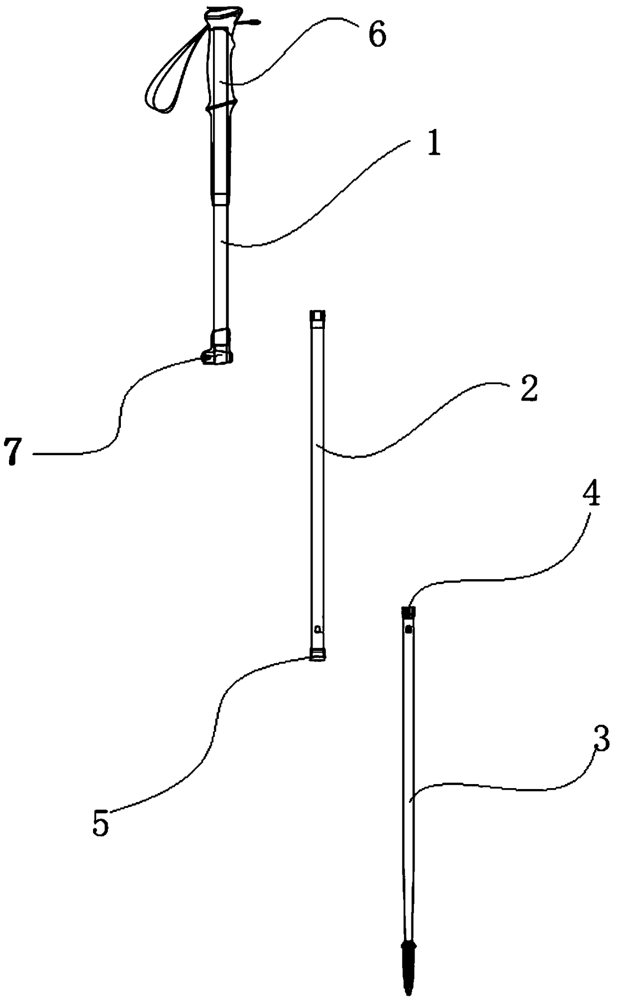 Alpenstock capable of being quickly positioned and locked