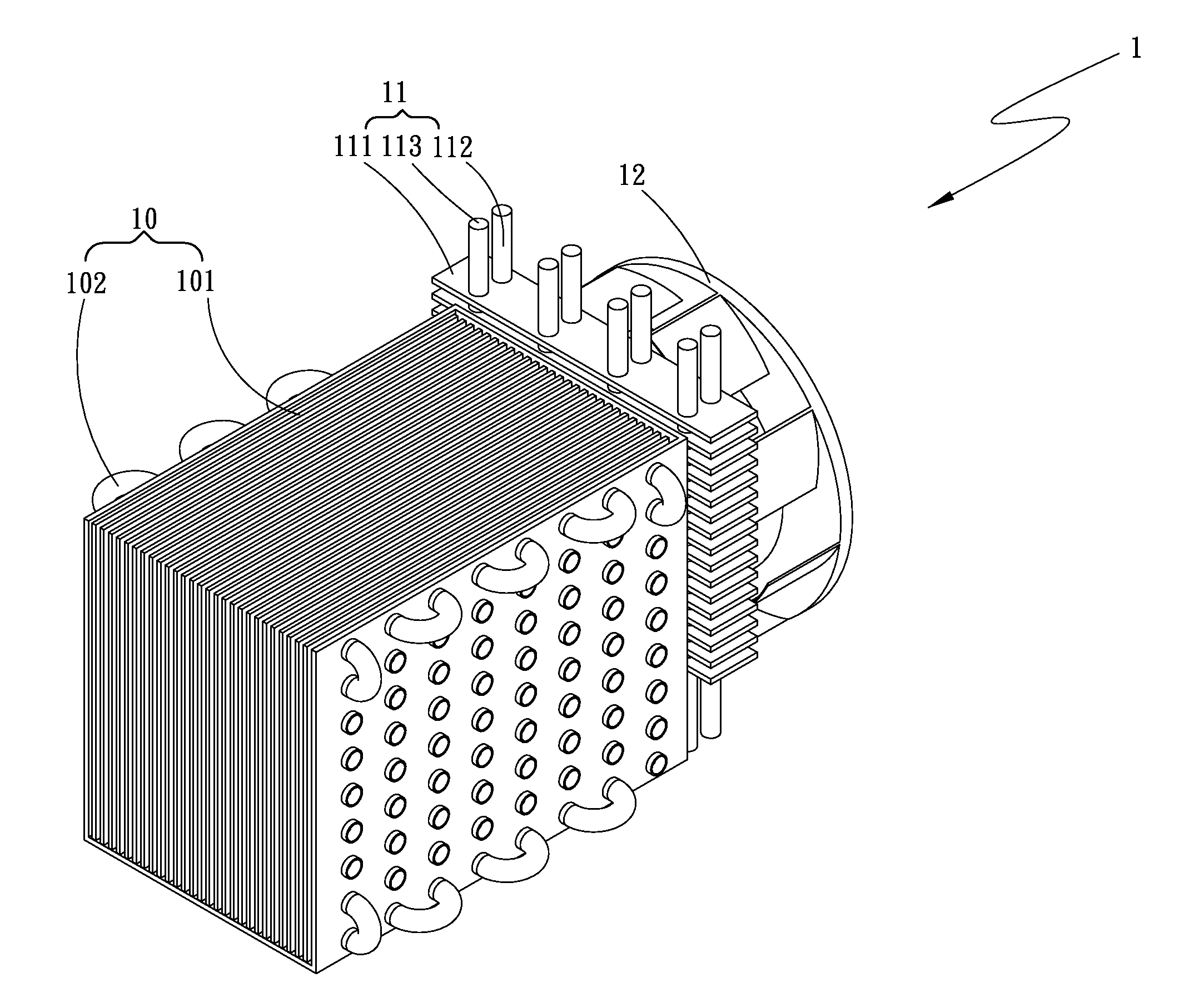 Heating and cooling module for battery