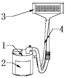 Domestic long-pole window-cleaning apparatus