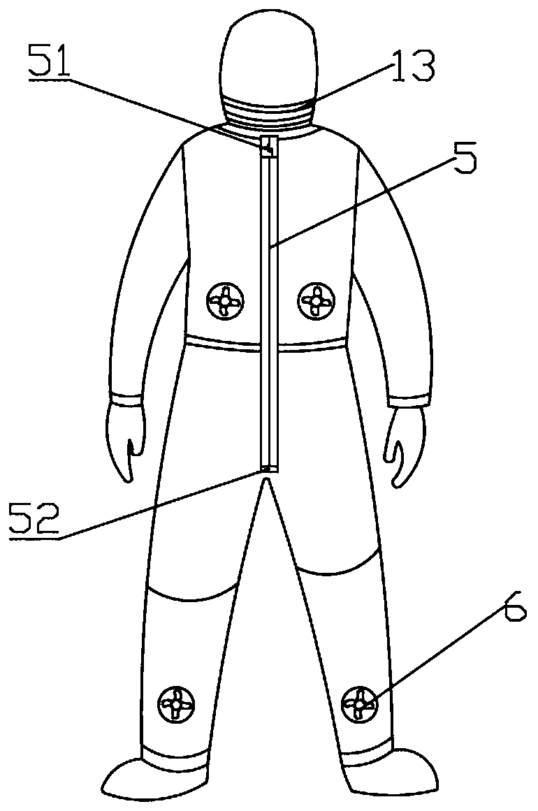 Special internal medicine protective garment with antibacterial and radiation-proof functions