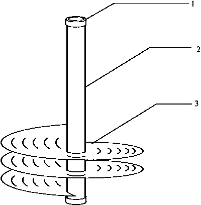 Filling pile spiral hoisting slurry drill pipe