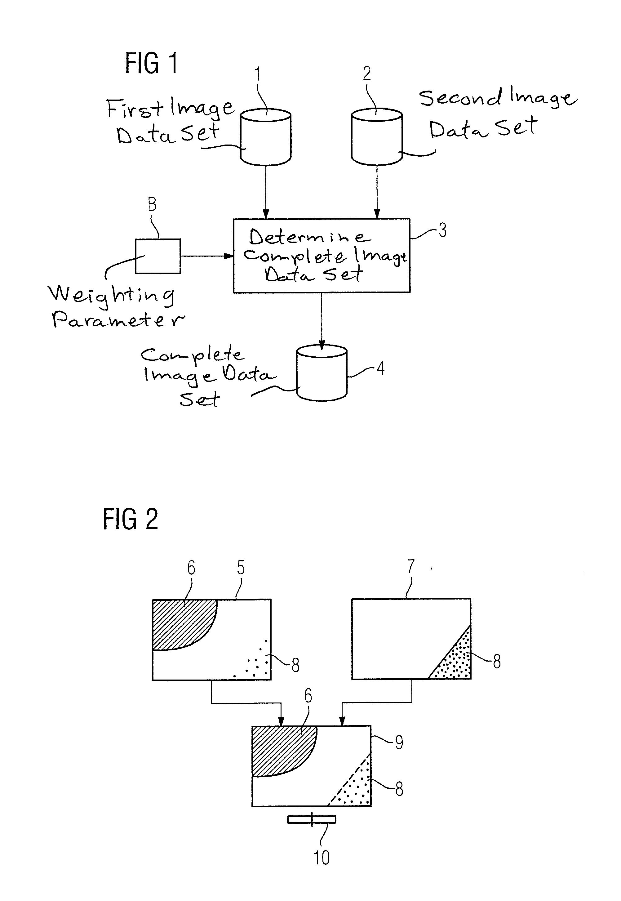 Method and apparatus to generate a complete magnetic resonance image data set to be displayed