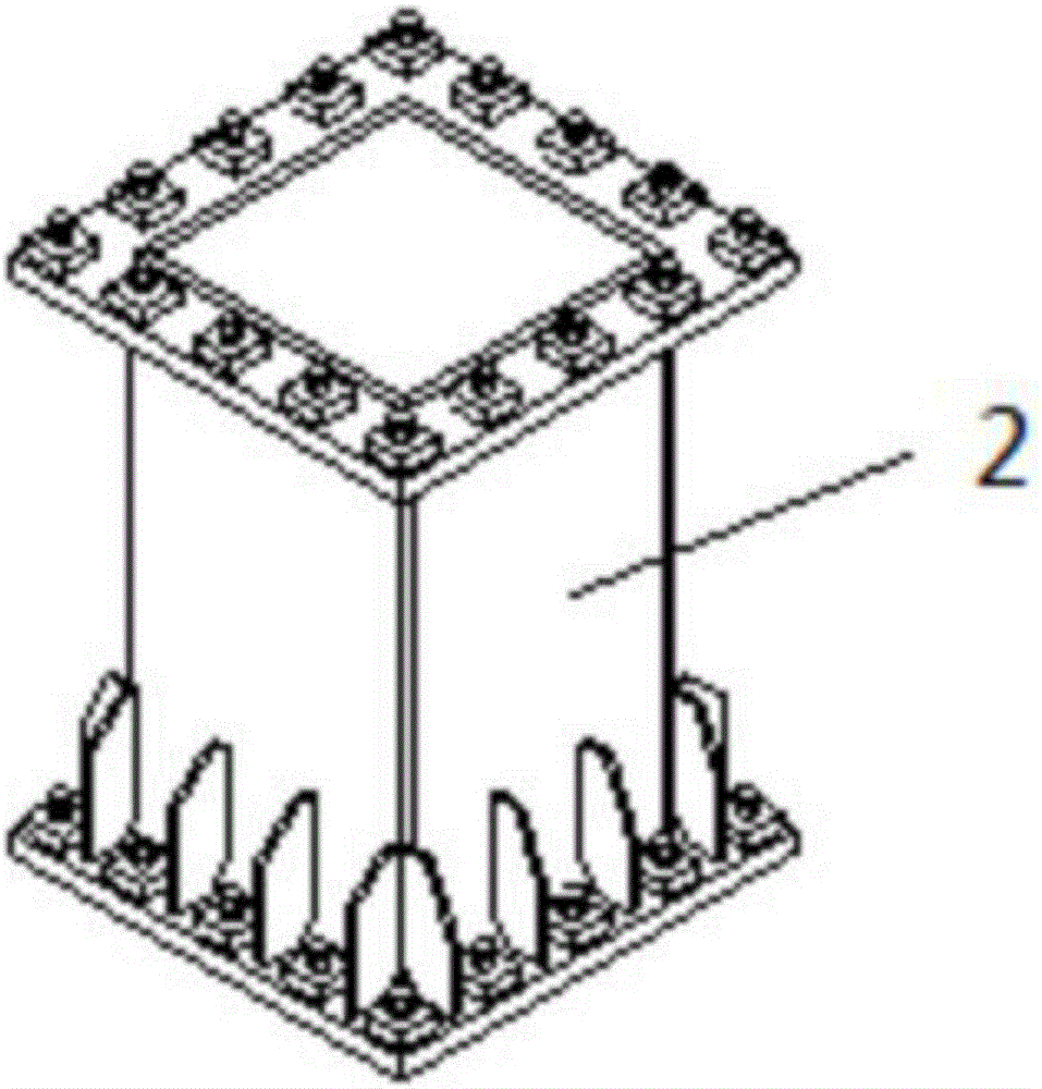 All-terrain self-balancing tower footing connecting structure