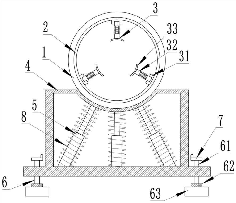 A ship shaft stabilizing and damping device