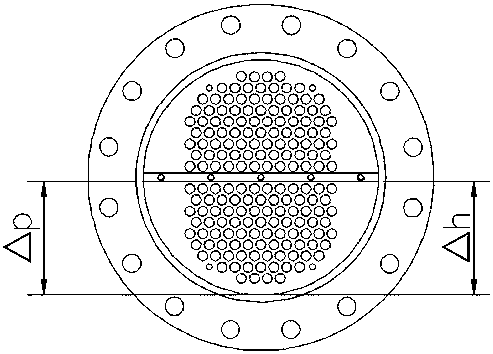 Rectangular dry type shell-and-tube heat exchanger