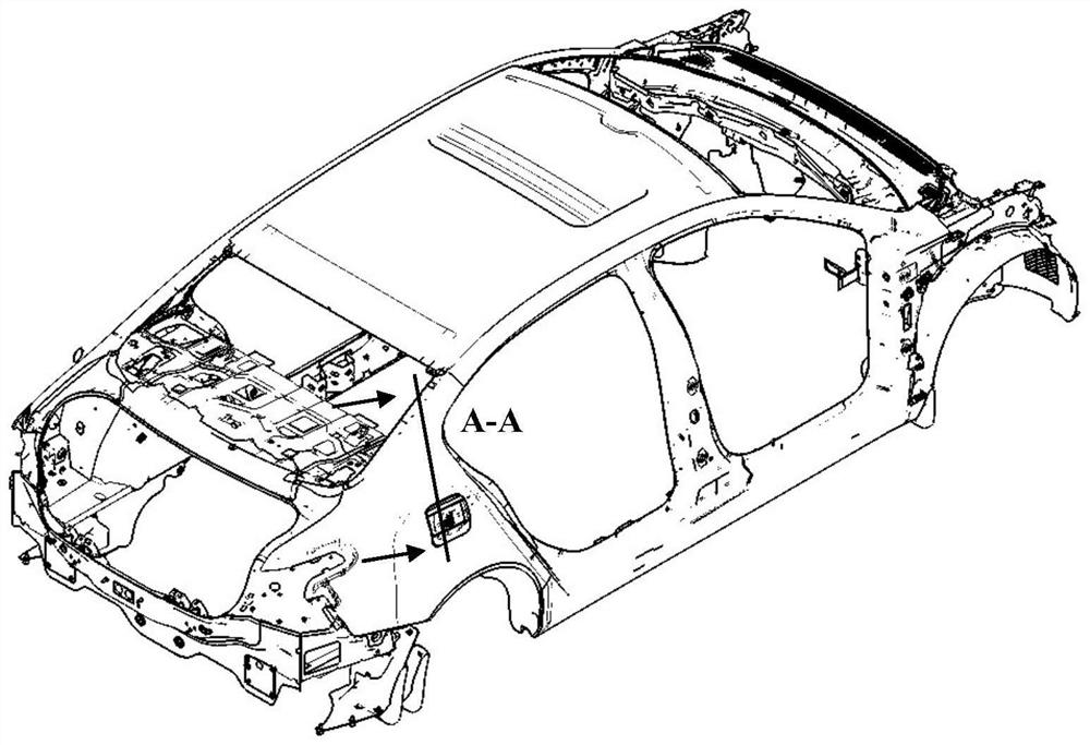 A connection structure for the rear part of the vehicle body and the automobile