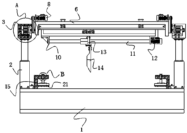 High precision cutting device with gear limit function