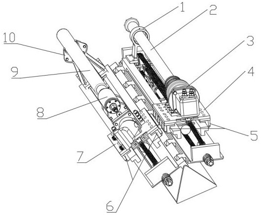 A hinged double propulsion beam propulsion mechanism