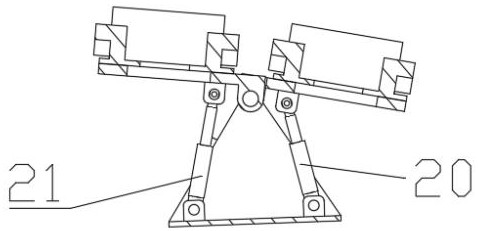 A hinged double propulsion beam propulsion mechanism