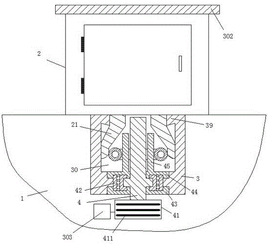 An improved outdoor power distribution cabinet installation locking device