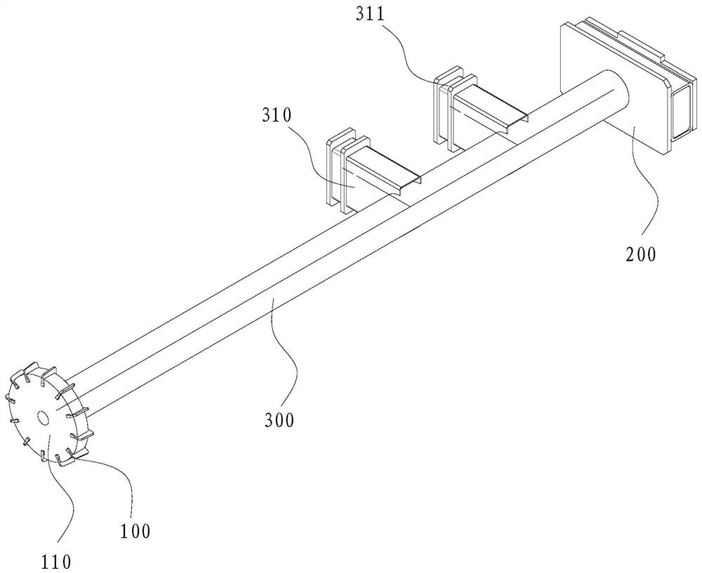 A kind of rotary reamer and device for cleaning iron-making blast furnace tuyere slag iron