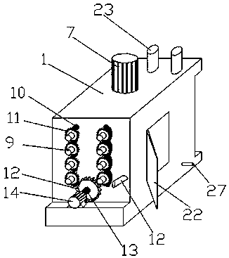 Roller paint device for organic composite insulator and roller paint process of organic composite insulator