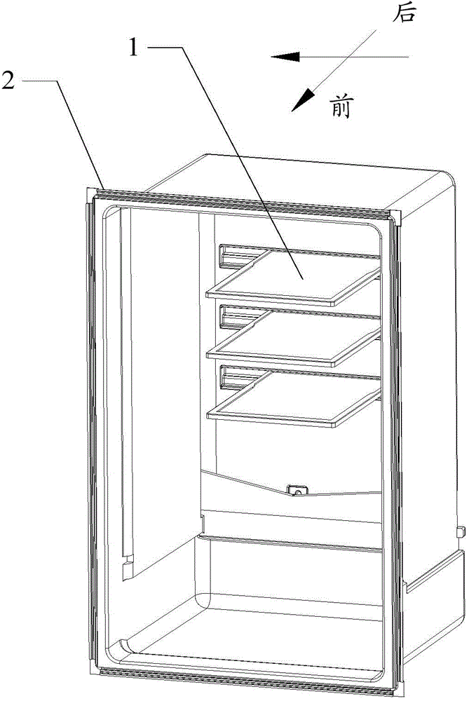 Refrigerator shelf mounting structure and refrigerator