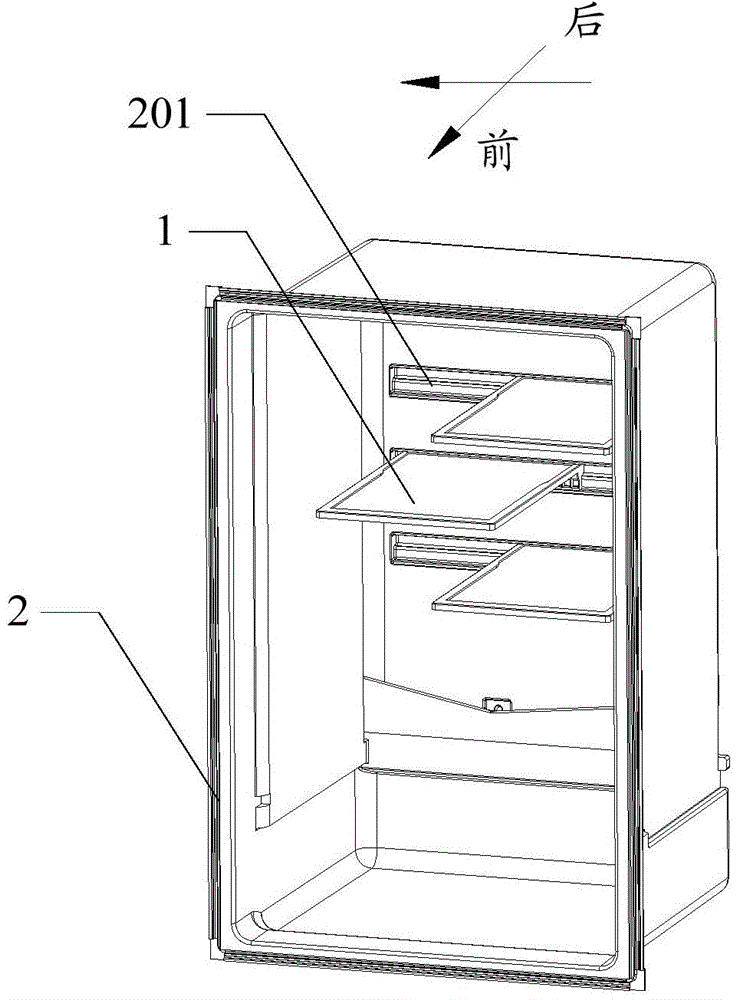 Refrigerator shelf mounting structure and refrigerator
