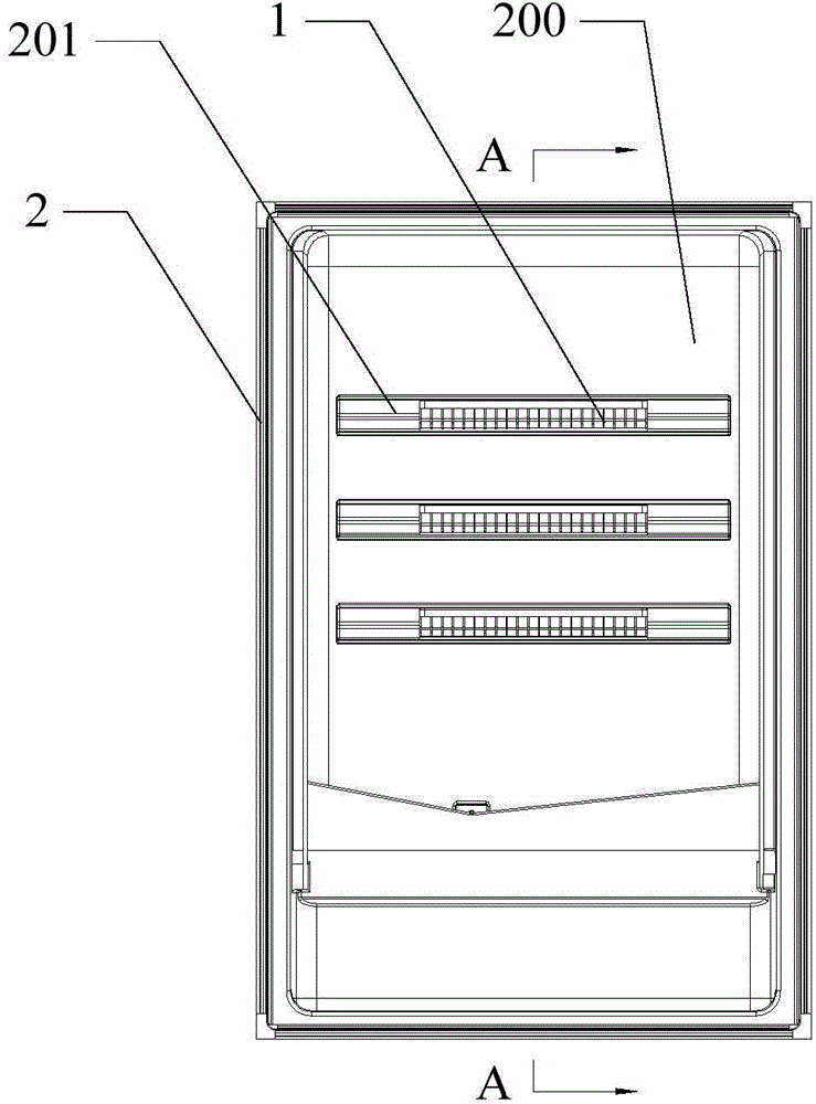 Refrigerator shelf mounting structure and refrigerator