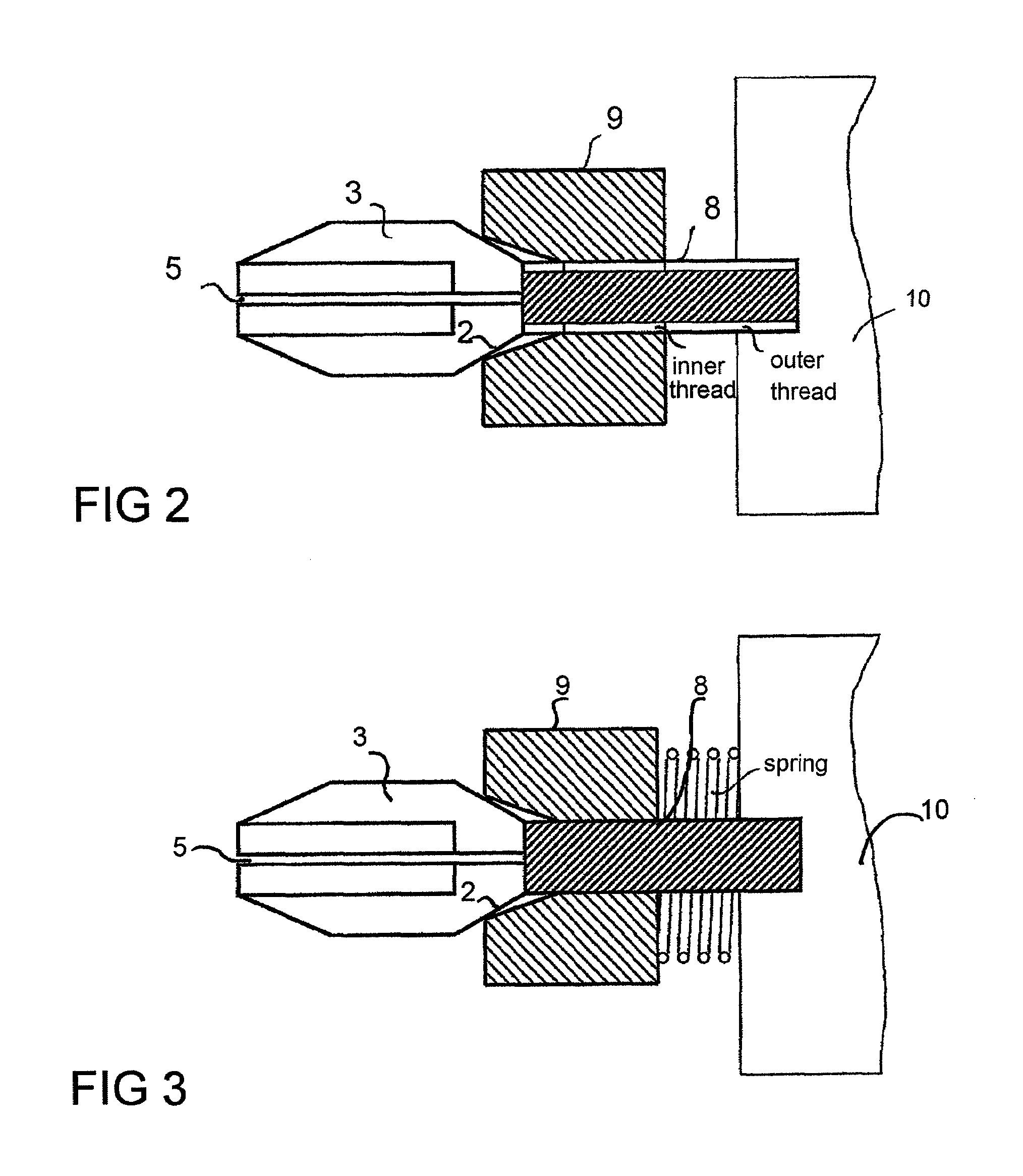 Probe receptacle for mounting a probe for testing semiconductor components, probe holder arm and test apparatus