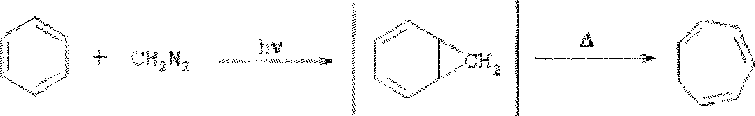 Method for synthesizing cycloheptatriene