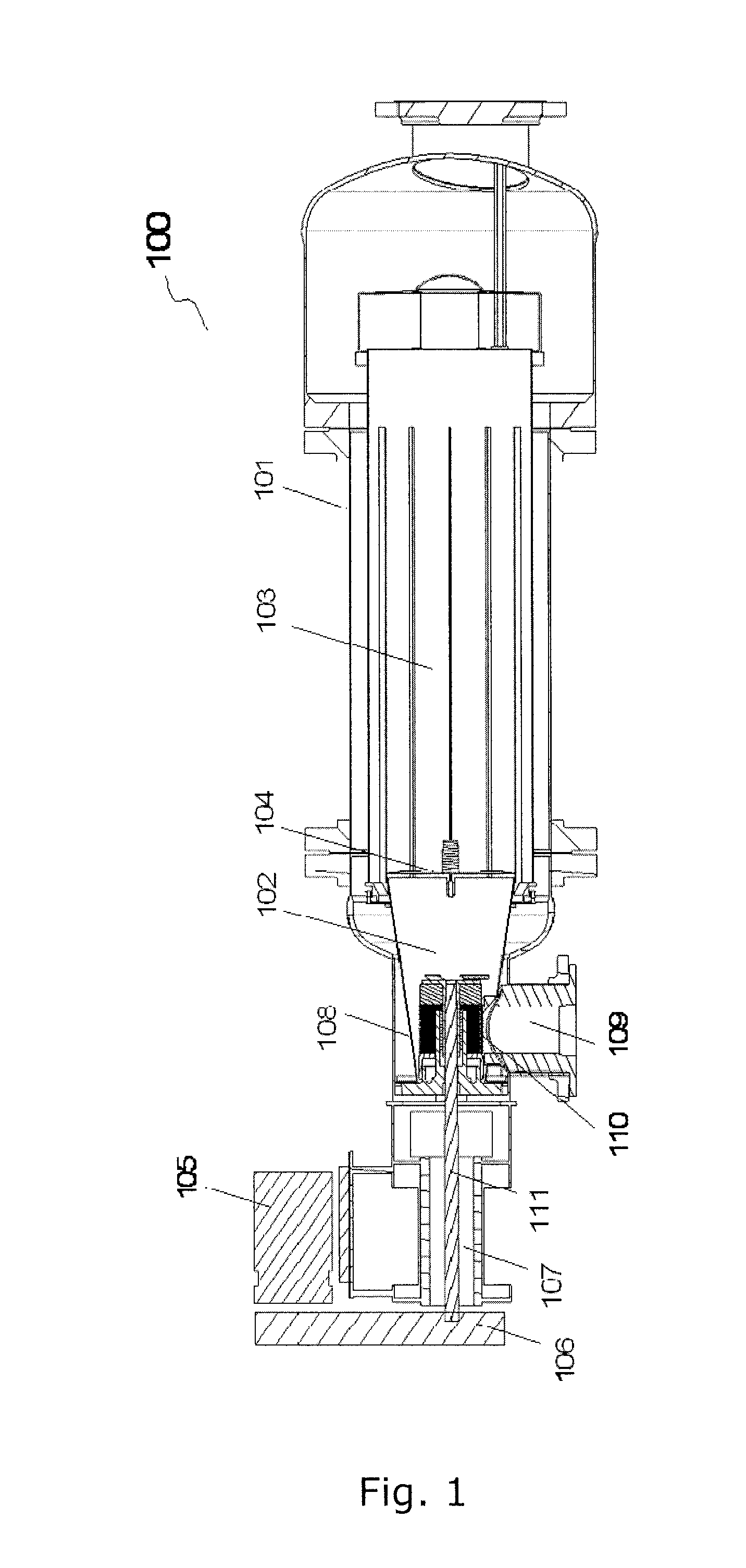 Apparatus for rapid mixing of media and method