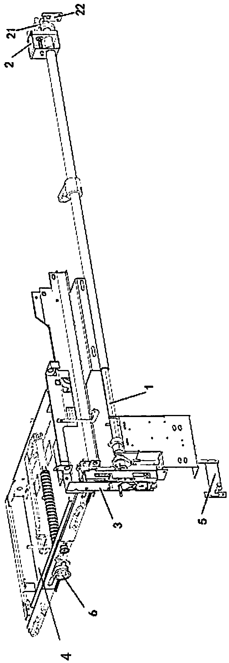 A handcart interlocking mechanism of a five-prevention interlocking device
