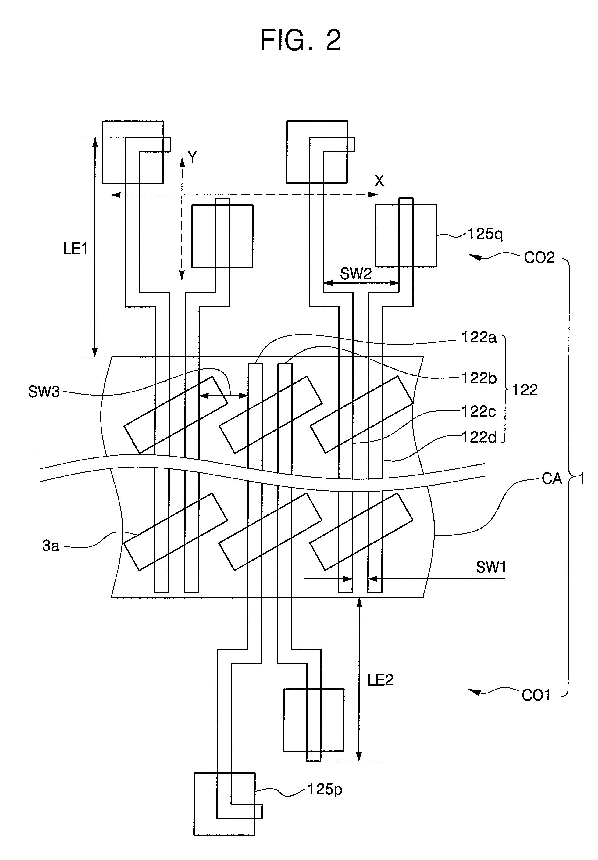 Semiconductor device including conductive lines with fine line width and method of fabricating the same