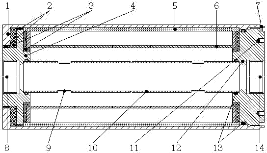 Wave absorbing device used for eliminating and reducing noise and pulses of hydraulic system fluid