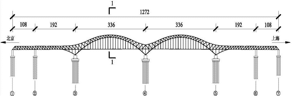 Early warning method for deterioration of bearing capacity of railway steel truss arched bridge girder