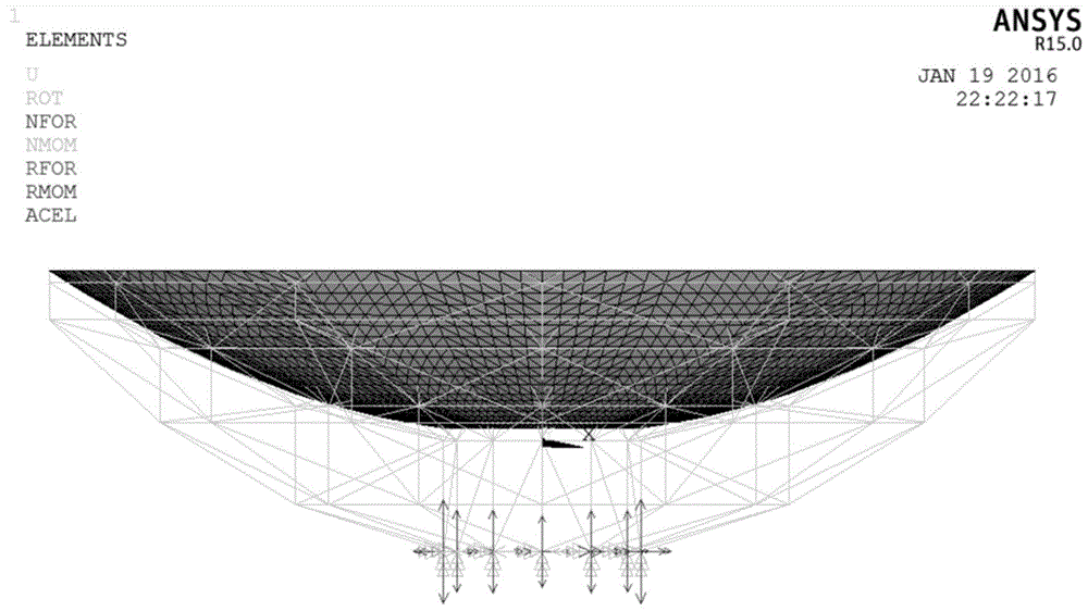 Gain-oriented large-scale deformed parabolic antenna panel precision adjusting method