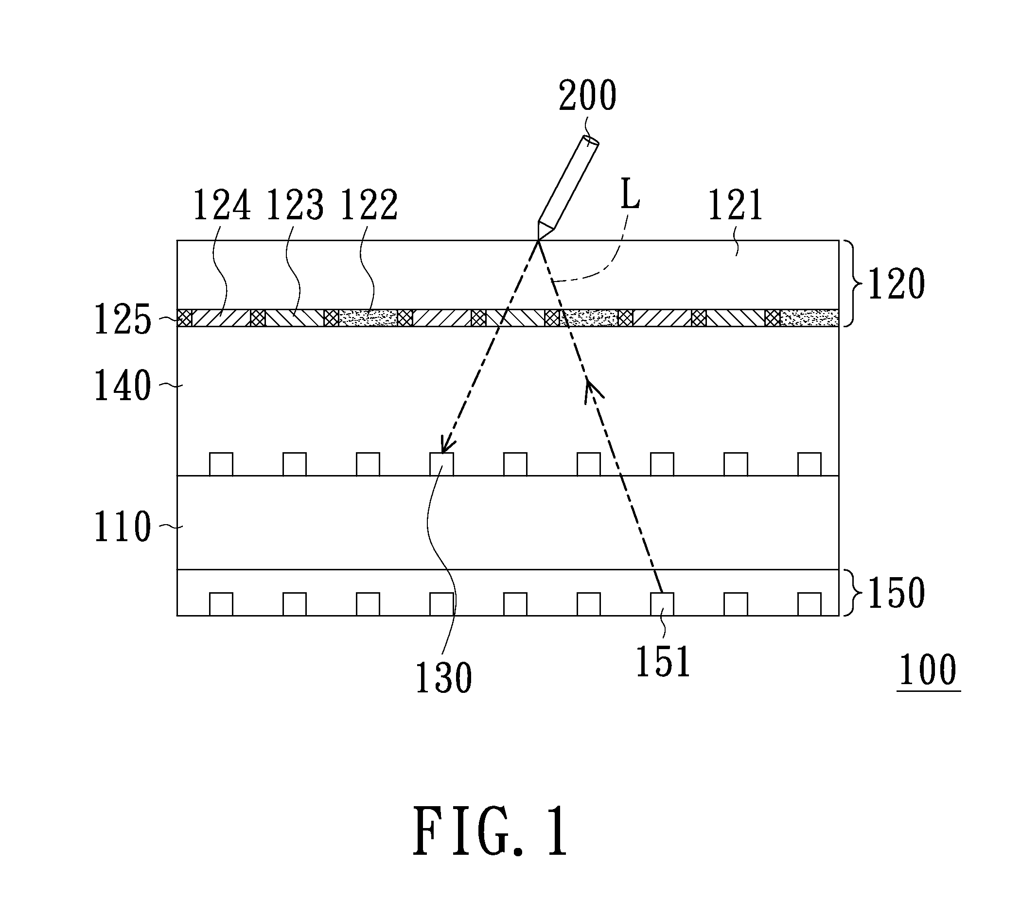 Optical touch display device and color filter thereof