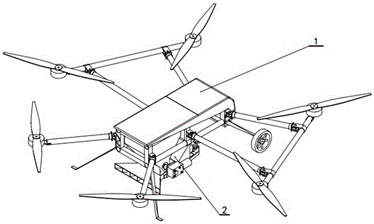 Agricultural unmanned aerial vehicle-mounted material spreading device and method