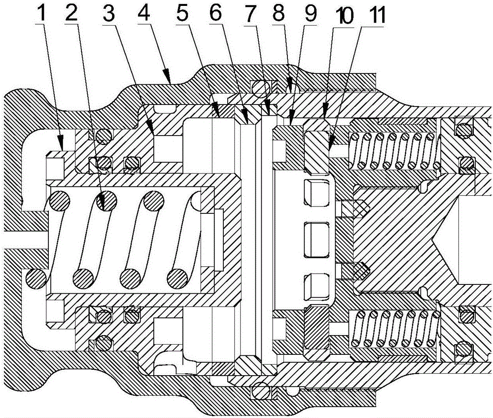 Hydraulic floating snap ring lock