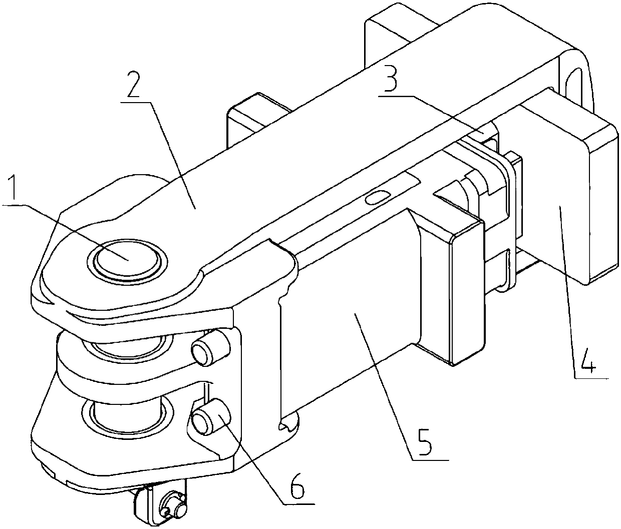 Traction buffer device for locomotive