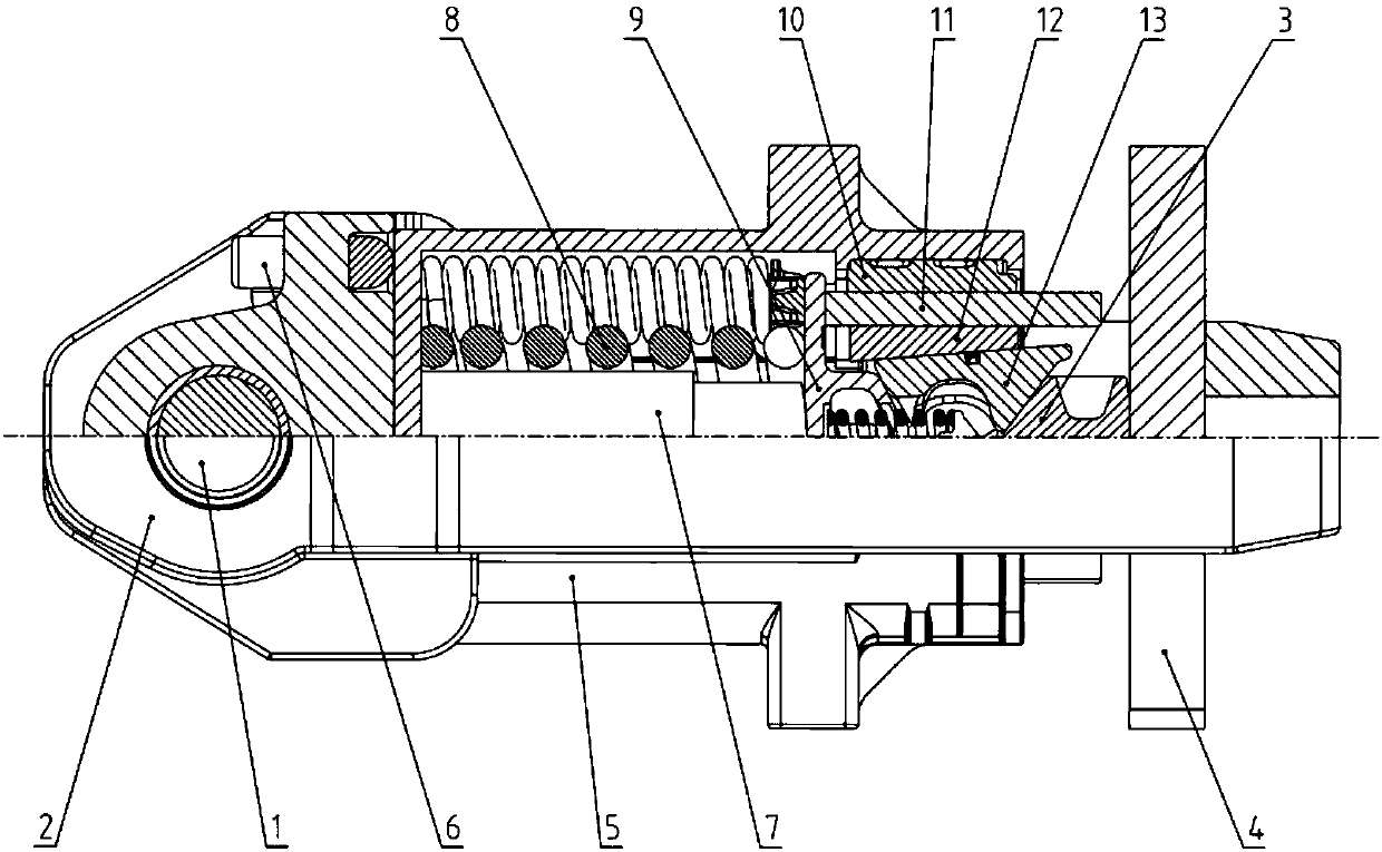 Traction buffer device for locomotive