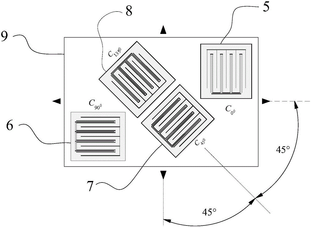 Coplanar capacitor type polymer molecular orientation measuring device and method