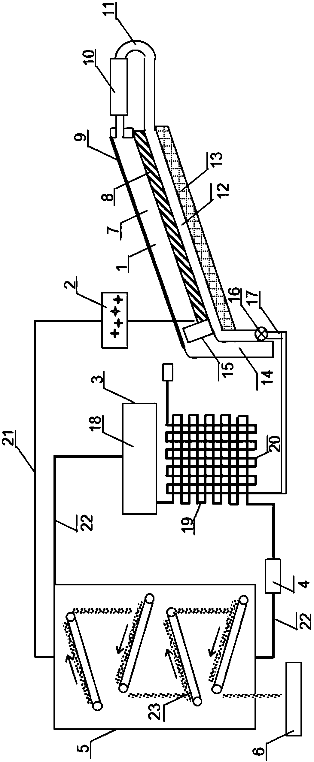 Sludge drying comprehensive treatment system