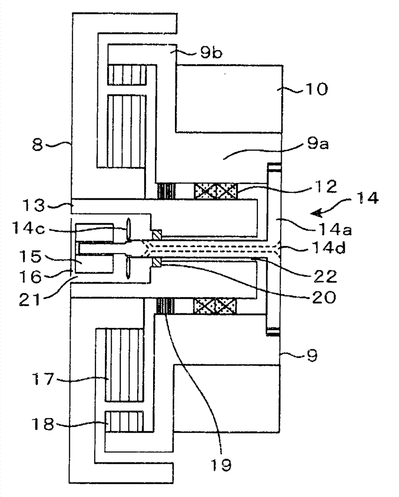 Winding engine for elevator and elevator device