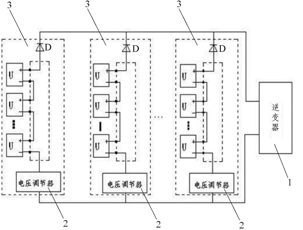 Serial-parallel circuit for testing ageing of multiple direct-current power supplies